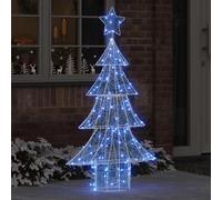 LoogCape Christmas Tree with 160 LEDs, Blue, 150 cm, Acrylic Decoration for Festive Mood, Modern Christmas Tree Decoration, Indoor, Durable, Weather-Resistant, USB Powered, Versatile