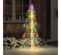 LoogCape Christmas Tree with 160 LEDs Multicoloured 150 cm Acrylic for Festive Decorations Indoor and Outdoor with USB Port, Durable, Modern Design, Easy Assembly
