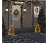 LoogCape Christmas Tree with Ground Stakes and 80 LEDs 60 cm Waterproof Outdoor and Indoor Decoration for Festive Mood with 8 Light Effects USB Port Energy Saving Suitable for Garden