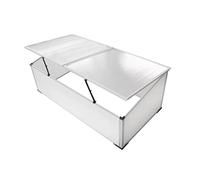 LoogCape Cold Frame without Base with 2 Lids Made of Polycarbonate Aluminium Frame 110 x 41 x 55 cm UV-Resistant Weatherproof Ideal for Vegetables, Herbs, Tomatoes, Balcony, Patio, Outdoor, Wintering