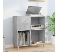LoogCape Concrete Grey Panel Cabinet 84.5 x 38 x 89 cm Wood Material with Sturdy Top Plate for LP Collection, Display Cabinet, Side Cabinet in Living Room, Office or Study