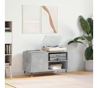 LoogCape Concrete Grey Panel Cabinet 85 x 38 x 48 cm Wood Material with Iron Legs for Vinyl, Music, Records, Storage Space, Living Room, Home Cinema, Sturdy Surface, Multifunctional, Durable