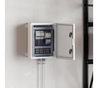 LoogCape Control Cabinet Grey 37 x 19.5 x 40 cm ABS Plastic Weatherproof Robust Cable Housing for Workshop, Construction Site, Indoor and Outdoor Use, Easy Assembly, Durable Power Distribution