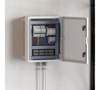 LoogCape Control Cabinet Grey 47 x 17.5 x 50 cm ABS Plastic Weatherproof for Indoor and Outdoor Use, Robust Junction Box, Cable Duct, Protective Housing, Easy Installation, Durable Housing