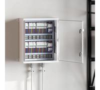 LoogCape Control Cabinet Grey 57 x 23 x 60 cm ABS Plastic Weatherproof Housing for Cable Laying, Junction Box, Installation in Workshop, Construction Site, Indoor and Outdoor Use