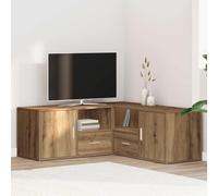 LoogCape Corner Shelf, Artisan Oak, 200 x 40 x 45 cm, Wood Material, Versatile with Lots of Storage Space for Living Room, Kitchen or Office, Sturdy Surface