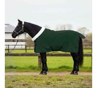 LoogCape Dark Green Horse Blanket, 165 cm, Polar Fleece, Weatherproof, Windproof, Breathable for Stable and Pasture, with Adjustable Buckles, Tail Flap, Space-Saving, for Winter and Transition