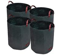 LoogCape Dark Green Waste Bags 67 x 76 cm with 272 L Capacity, Tear Resistant Polyethylene, Water Resistant, with 3 Sturdy Webbing Handles, Double Stitching, Ideal for Garden, Household, Recycling