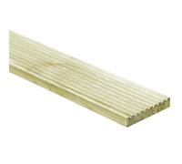 LoogCape Decking Board Pack of 8 Green Impregnated 1.16 m² Durable Pine Wood Weatherproof for Garden Patio Pool Balcony Rustic Easy Care