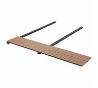 LoogCape Decking Board Set of 6 Made of Durable WPC in Anthracite with Wooden Structure for Balcony, Garden, Patio, Robust Surface, Easy Assembly, Ideal for Temporary Outdoor Surfaces