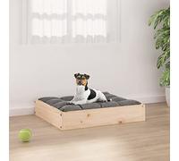 LoogCape Dog Bed Made of Solid Pine Wood 51.5 x 44 x 9 cm Robust, Cuddly Bed for Small Dogs and Puppies with Sturdy Frame, Non-Slip Base