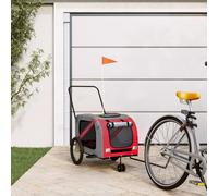 LoogCape Dog Buggy Cat Buggy Pet Trolley Folding Trolley for Outdoor Walks Hiking Holiday Off-Road Portable with Net and Rain Cover Maximum 45 kg Orange Grey