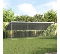 LoogCape Dog Cage Pack of 3, Silver, 6 x 2 x 2 m, Galvanised Steel, Weatherproof Outdoor Protective Playpen for Pets and Puppies, Safe Grille with Locking for Garden, Patio and Travel