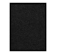 LoogCape Doormat Anthracite Striped 60 x 80 cm Dirt Trapper Rug with Needle Felt, Non-Slip Vinyl Backing, for Front Door, Entrance, Hallway, Indoor, Outdoor, Waterproof