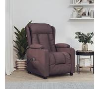LoogCape Electric Recliner Chair Dark Brown Fabric with Reclining Function, Armrests, Rotatable, Comfortable TV Chair for Living Room, Bedroom, Office, Ergonomic, Comfortable, Modern