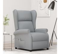 LoogCape Electric Wing Chair with Reclining Function, Light Grey Fabric, Adjustable Recliner Chair for Living Room, Bedroom, Office, Lounge with Remote Control