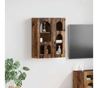 LoogCape Elst Reclaimed Wood Wall Cupboard, 59 x 20 x 71.5 cm, Wood Material, Wall Mounted Storage Space for Kitchen, Hallway, Living Room with 6 Shelves, Versatile Storage Solution for Indoor Use