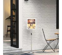 LoogCape Exhibition Stand Silver 30 x 25 x 128 cm Aluminium Height Adjustable for Indoor and Outdoor Use, Portable, Easy to Assemble and Disassemble, Ideal for Trade Shows, Presentations, Events and