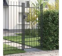 LoogCape Fence Gate Boxtel 103 x 250 cm Made of Powder-Coated Steel in Grey for Outdoor Use, Robust Garden Gate with Hinges, Lockable, Privacy Screen, Durable, for Driveway, Fence or Yard