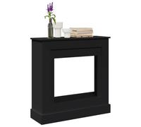 LoogCape Fireplace Surround Black 90 x 30 x 90 cm Wood Material for Electric Fireplace, Decorative Fireplace Accessories, Durable Wooden Frame, Wall Mounting, Safe Fire Pit, Easy-Care Design