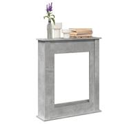 LoogCape Fireplace Surround Concrete Grey 75 x 20 x 87.5 cm, Wood Material for Electric Fireplaces, Decorative Fireplace Accessories, Durable Wooden Frame, Practical Shelf, Compatible with LED Flames