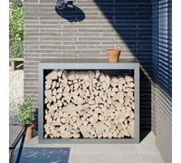 LoogCape Firewood Rack Galvanised Steel 100 x 40 x 80 cm for Fireplace and Fire Pit, Weatherproof Wooden Stand Frame for Dry Storage in the Living Room, Garden and Patio