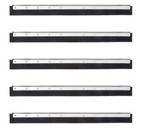 LoogCape Floor Squeegee Pack of 5, 75 x 2 x 5 cm, Steel Rubber, Universal for Tiles, Marble, Floors, Bathroom, Patio, Efficient Cleaning, Durable, Corrosion Resistant, Suitable for Household, Cleaning