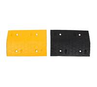 LoogCape Floor Thresholds Pack of 5 Yellow Black 97 x 32.5 x 4 cm Rubber Traffic Sign Warning Sign Barrier Safety Parking Construction Site
