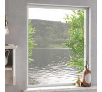 LoogCape Fly Screen for Windows, White, 100 x 120 cm, Durable Aluminium Frame, UV-Resistant Fibreglass Net, Easy to Cut to Size, Mountable No Drilling, Ideal Against Mosquitoes, Flies, Wasps