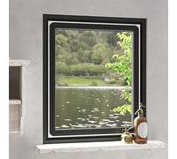 LoogCape Fly Screen for Windows, White, 100 x 120 cm, Magnetic Net Against Mosquitoes, Wasps, Bees and Flies, Durable UV-Resistant Fibreglass Fabric for Balcony, Patio, Skylight