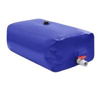 LoogCape Foldable Water Tank with Tap 100L PVC for Garden Watering Systems, Camping, Outdoor Activities, Water and Fertilizer Transport, Lightweight, Durable, Flexible, Blue