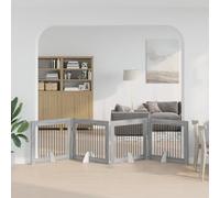 LoogCape Folding Dog Kennel with Stand 4 Pack Grey Sonoma 401cm Weatherproof Portable Indoor Outdoor Pet Protection Safety