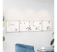 LoogCape Folding Magnetic Whiteboard 200 x 40 cm Aluminium Frame Versatile for Office School Presentations Magnetic Foldable Mobile Notice Board Divider Information Board