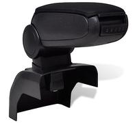 LoogCape Ford Focus 2005-2011 Adjustable Armrest with Storage Compartment Black ABS with Padded Lid for Comfort and Safe Storage in Vehicle Suitable for Driver Passenger Back Seat