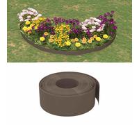 LoogCape Garden Border 25 m Brown PE Flexible Lawn Edging Flower Bed Border Weatherproof Border for Lawn Paths and Flower Beds, Easy Installation, Durable Plug-In System, Malleable and Robust for
