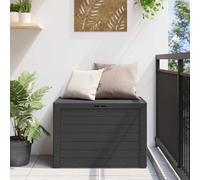 LoogCape Garden Chest Anthracite 78 x 44 x 55 cm Weatherproof Storage Box with 190 L Storage Space for Cushions, Blankets, Garden Tools, Weatherproof and Lockable for Patio, Balcony and Outdoor Use