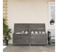LoogCape Garden Chest Made of Solid Fir Wood in Anthracite 150 x 50 x 56.5 cm Weatherproof Storage Box for Cushions, Cushions, Toys, Weatherproof, Lockable, with Wheels