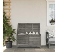 LoogCape Garden Chest Made of Solid Fir Wood in Anthracite with Generous Storage Space, Weatherproof Storage Box for Cushions, Cushions and Garden Accessories, Robust, Waterproof, Lockable