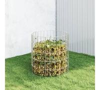 LoogCape Garden composter made of galvanised steel, diameter 50 x 50 cm, weatherproof waste container for organic compost and fertiliser, breathable, durable, ideal for garden, patio and balcony