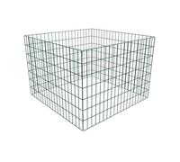 LoogCape Garden Composter Square Mesh 100 x 100 x 70 cm Made of Powder-Coated Steel for Efficient Recycling, Sustainable Waste Disposal and Easy Garden Care in the Backyard