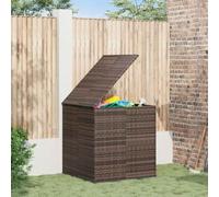 LoogCape Garden Cushion Box PE Rattan 100 x 97.5 x 104 cm Brown Weatherproof Storage Box with Lid Storage Space for Cushions, Blankets, Towels, Garden Tools, Protection, Outdoor, Balcony, Patio