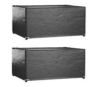LoogCape Garden Furniture Covers, Pack of 2, Waterproof, UV-Resistant, 180 x 135 x 80 cm, Rectangular Protective Covers for Balcony, Patio, Outdoor Furniture, Weatherproof, Breathable, Durable