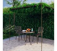 LoogCape Garden Pergola Antique Brown 4 x 3 x 2.5 m Wrought Iron Weatherproof for Roses, Clematis, Vines, Ivy, Arbour, Privacy Screen, Ideal for Garden, Patio, Balcony, Outdoor