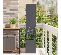 LoogCape Garden Privacy Screen Canvas Anthracite 32 x 32 x 150 cm Weatherproof Robust Steel Design Decorative Inserts for Garden Patio Privacy Stylish Privacy Screen for Outdoor Use