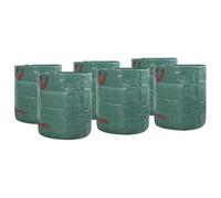 LoogCape Garden Rubbish Bags Pack of 12 Green 67 x 67 x 75.5 cm Polypropylene Water Resistant Foldable Tear-Resistant for Indoor and Outdoor Use with Handles Ideal for Garden Waste Compost Bins