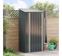 LoogCape Garden Shed Anthracite 103 x 74 x 200 cm Metal Weatherproof Lockable with Storage Space for Garden, Balcony, Patio, Tools, Bicycle and Firewood