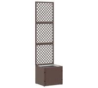 LoogCape Garden Trellis Planter, Brown, 35 x 30 x 135 cm, Metal, Weatherproof for Balconies, Patios and Gardens, Durable Planter with Integrated Trellis, Easy Care