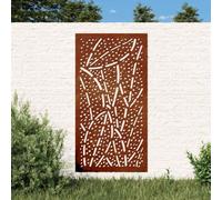 LoogCape Garden Wall Decoration 105 x 55 cm Corten Steel Leaf Design Weatherproof Rust Effect Garden Wall Decoration Durable Weatherproof Steel for Garden Fence Wall Design