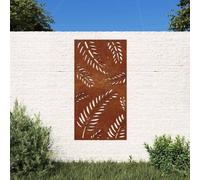LoogCape Garden Wall Decoration 105 x 55 cm Corten Steel Leaf Design Weatherproof Wall Decoration for Garden, Fence, Wall Design, Durable Material, Rust Look, Easy Assembly, Weatherproof