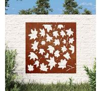 LoogCape Garden Wall Decoration 55 x 55 cm Corten Steel Maple Leaf Design Weatherproof Wall Decoration Rustic Garden Decoration Durable Metal Weatherproof Steel for Garden, Fence, Wall, Balcony, Patio